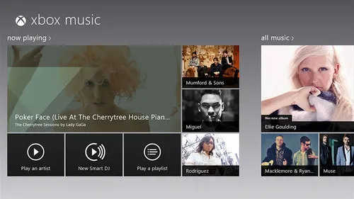 Xbox Music screenshot.