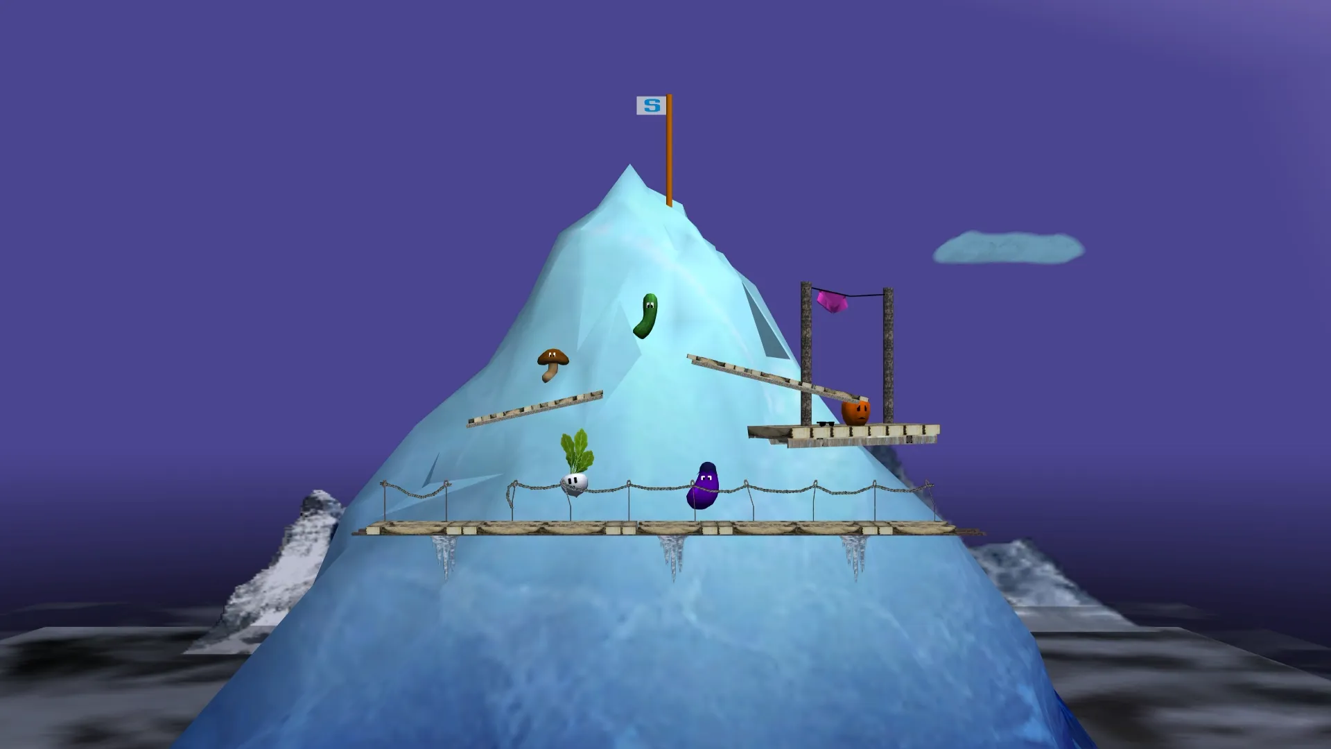 Screenshot of a fan recreation of what ICETOP could have been, created by Fruit_Sauce.