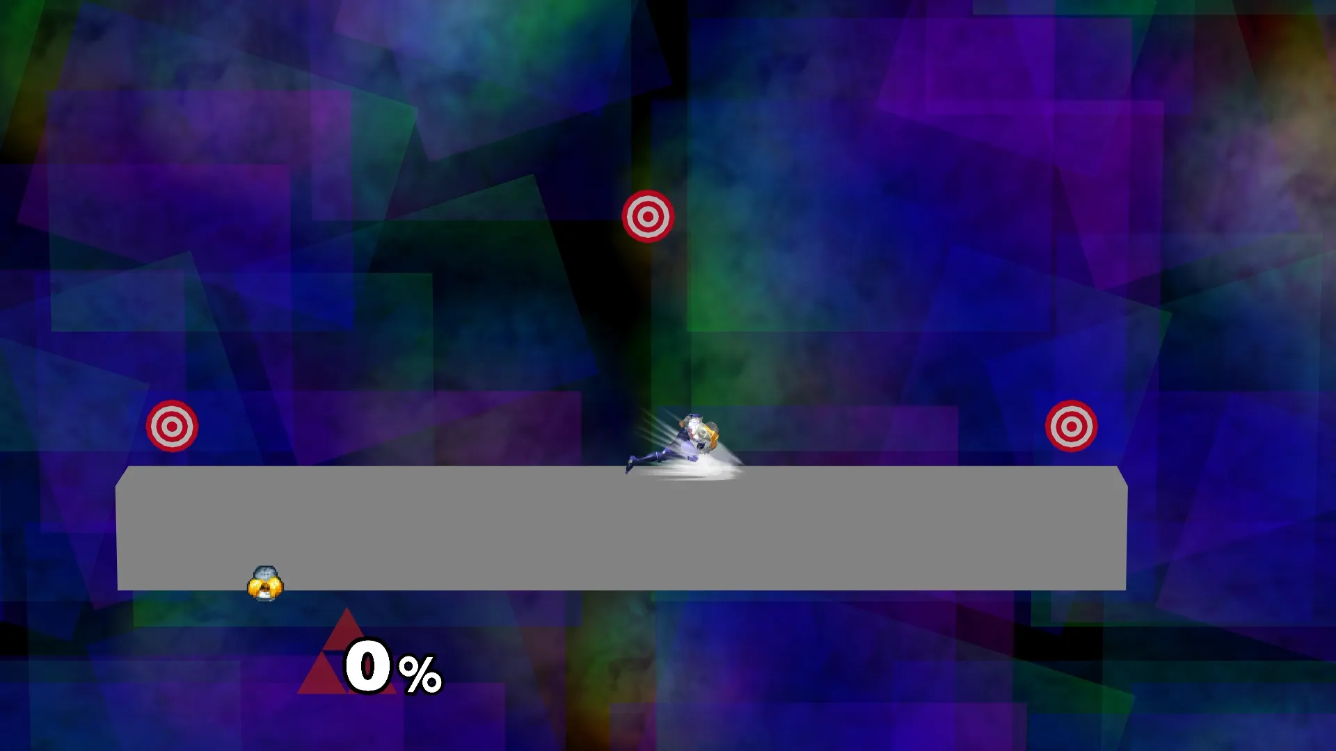 Screenshot of Sheik on her own target test stage, TSEAK.