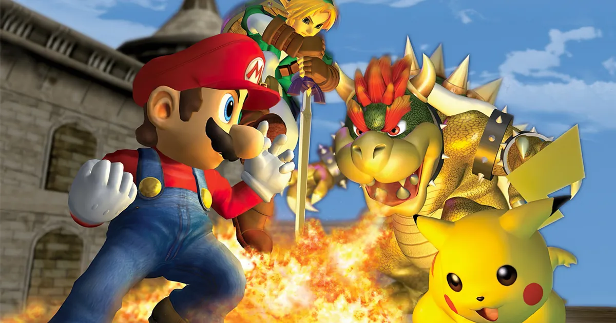 Super Smash Bros. Melee game cover artwork.