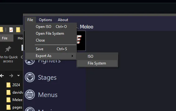 Exporting as a File System in mexTool.