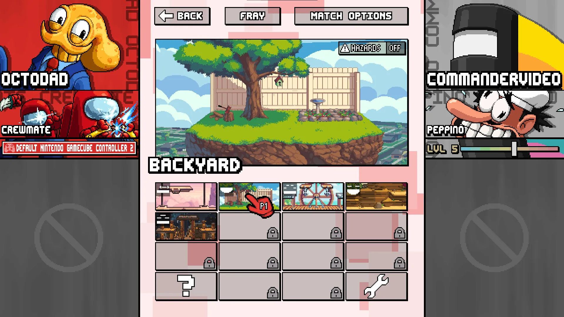 Stage Selection Screen from Fraymakers.