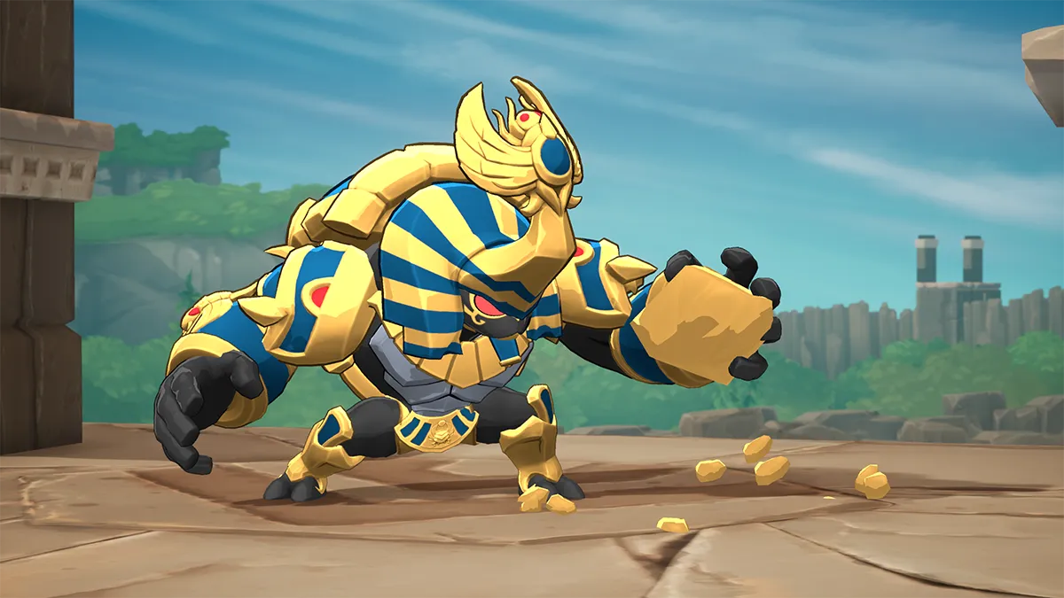 Screenshot of Kragg with his Scarab skin.