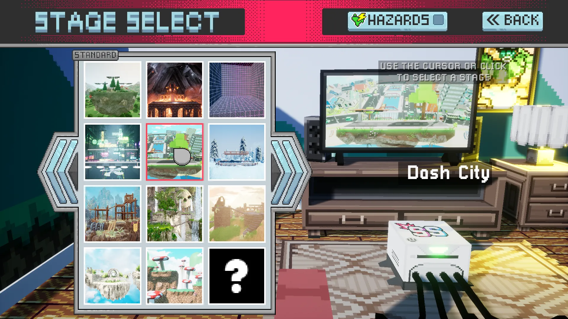 Stage Selection Screen from Smack Studio.