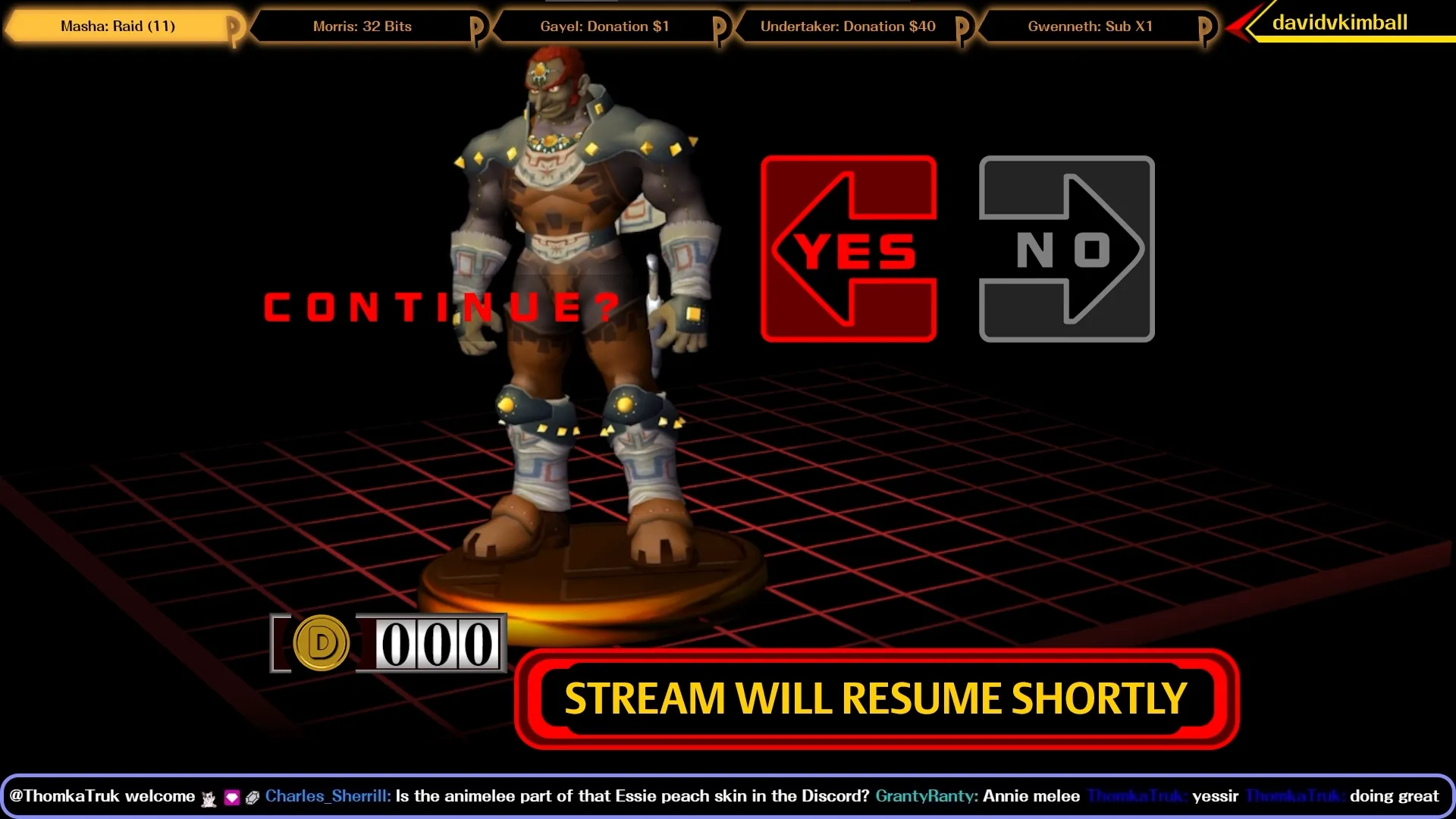 Standby scene screenshot, featuring the Ganondorf trophy.