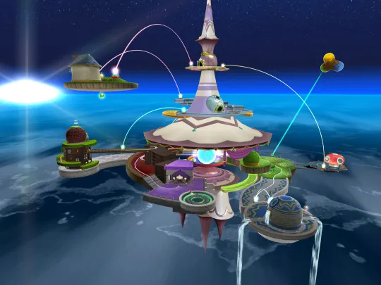 Hub world from Super Mario Galaxy.