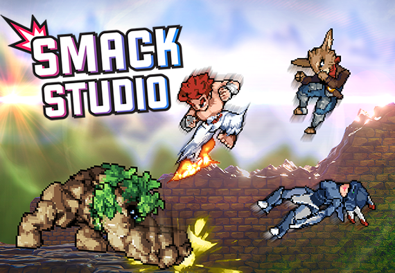 Smack Studio logo and game art.