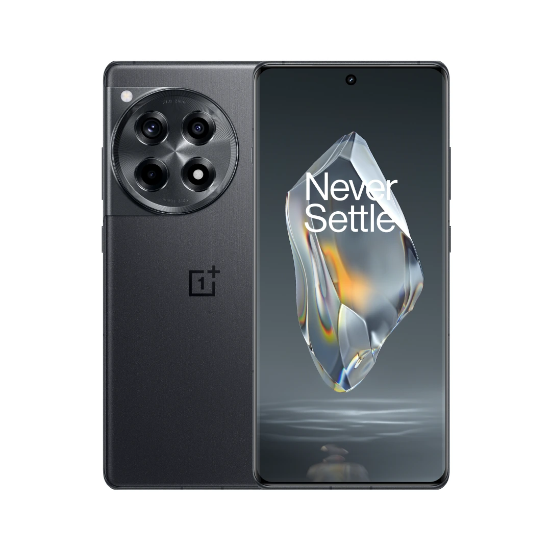 OnePlus 12R in black, front and back