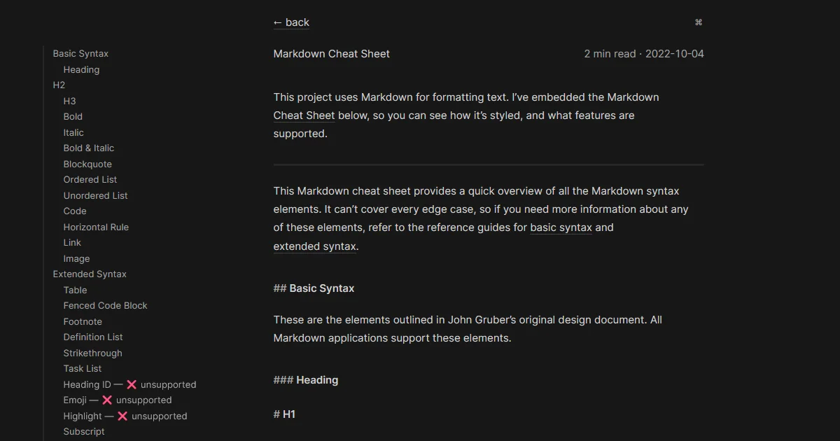 Zaduma Astro theme post example.