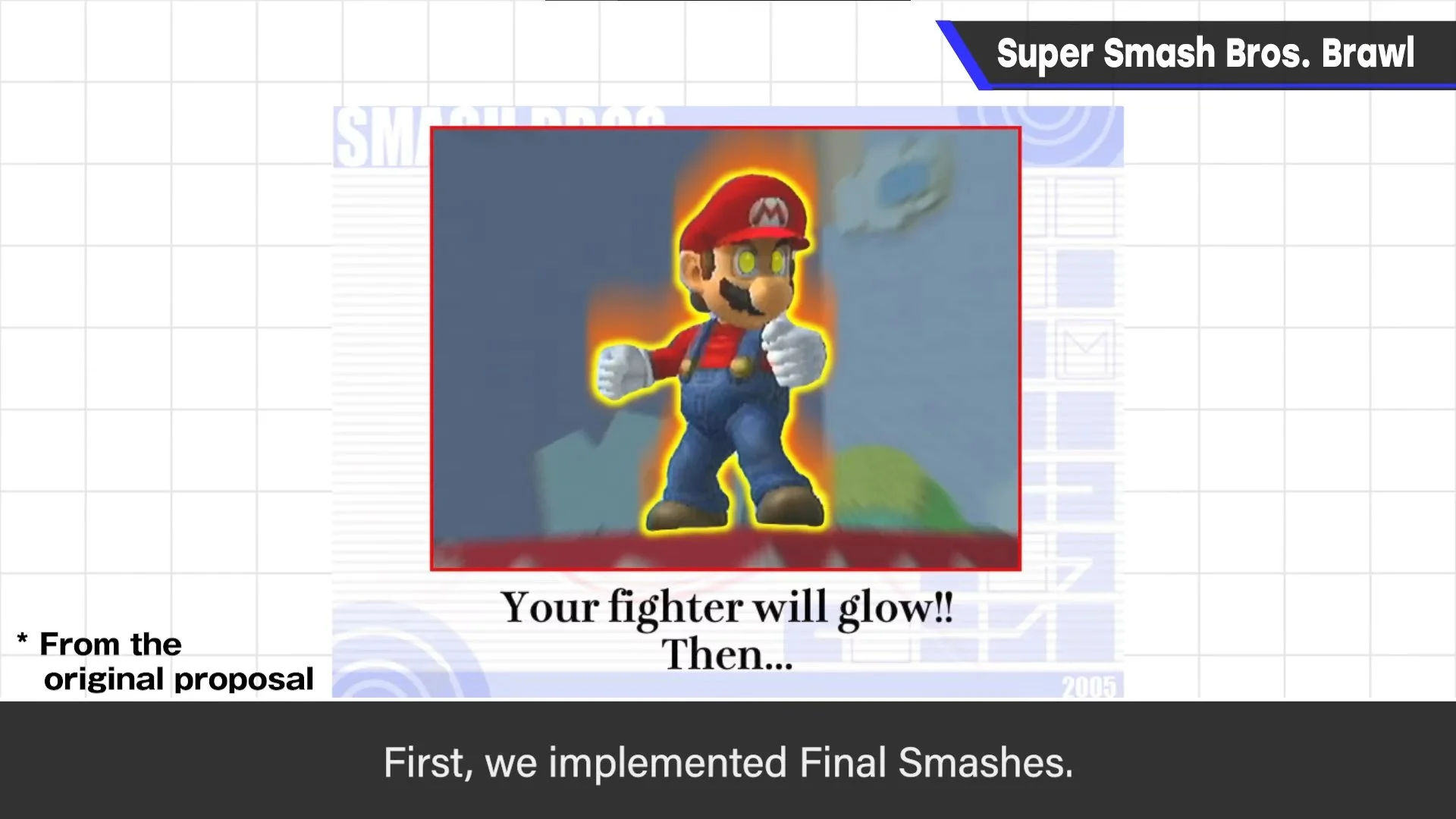 Mario on Yoshi's Story in Melee.