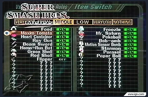 Melee beta screenshot showing the items screen