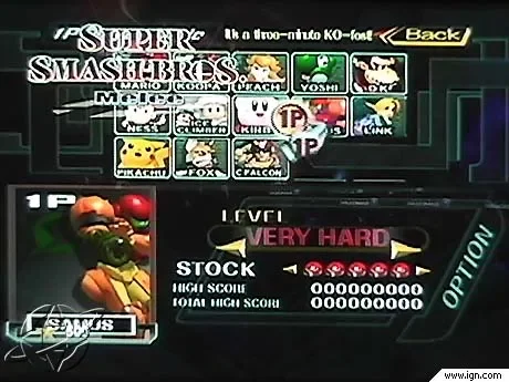 Melee beta single player character selection screen.